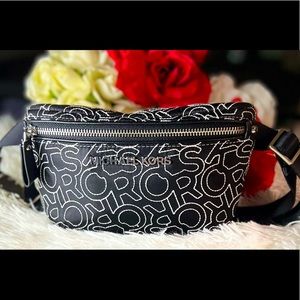 ••Michael Kors canvas logo print belt bag /sling pack••